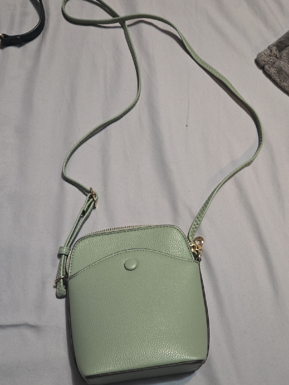Small Mint Green Crossbody Bag - Compact Everyday Shoulder Purse